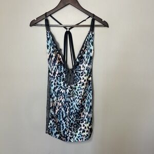 Victorias Secret Lingerie Slip Dress Sz Medium Strappy Lace Sexy Adjustable